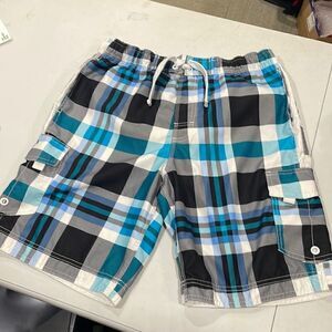 NWOT Wave Zone Plaid Swim Trunks.  Size M medium 32/34